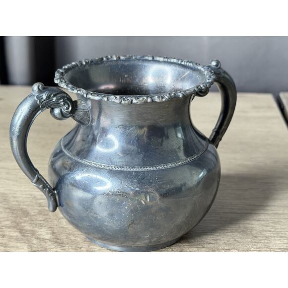 Van Bergh Silver Sugar Quadruple Plate Rochester NY Open NO LID - Picture 3 of 10